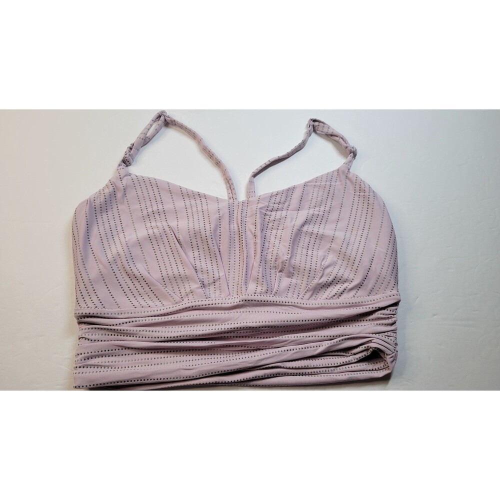 prAna Lici Longline Sports Bra Strappy Back Lavender Lilac - Women's XS